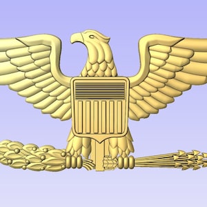 3d file CNC model -  Rank COL - Colonel - O6 - Digital file download - not a physical item