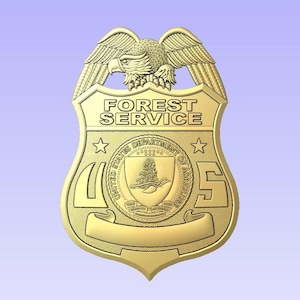 3d file CNC model - US Forest Service Badge - Digital file download - not a physical item