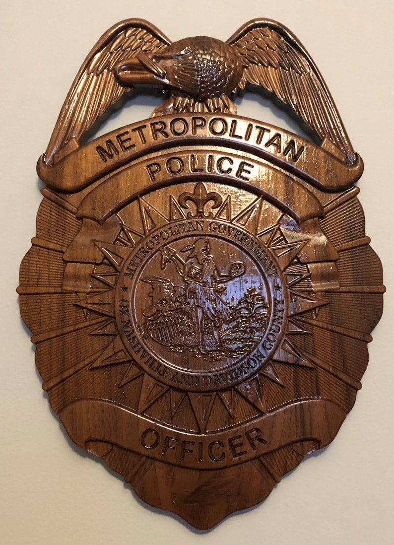 Nashville Metro Police 3d Badge Plaque Etsy UK