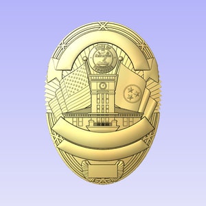 3d file CNC model - Madison Tennessee Police Badge - Digital file download - not a physical item