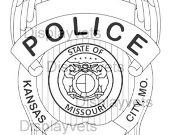 Kansas City Missouri badge vector DXF, AI and SVG file - Digital file - Cricut version included