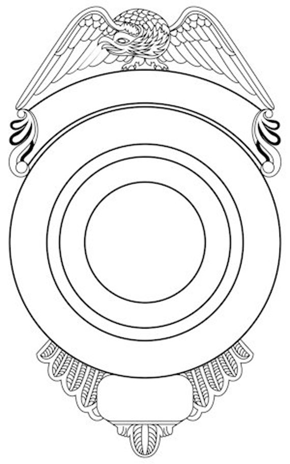 Eagle on Top Police Badge Vector DXF AI and SVG File - Etsy