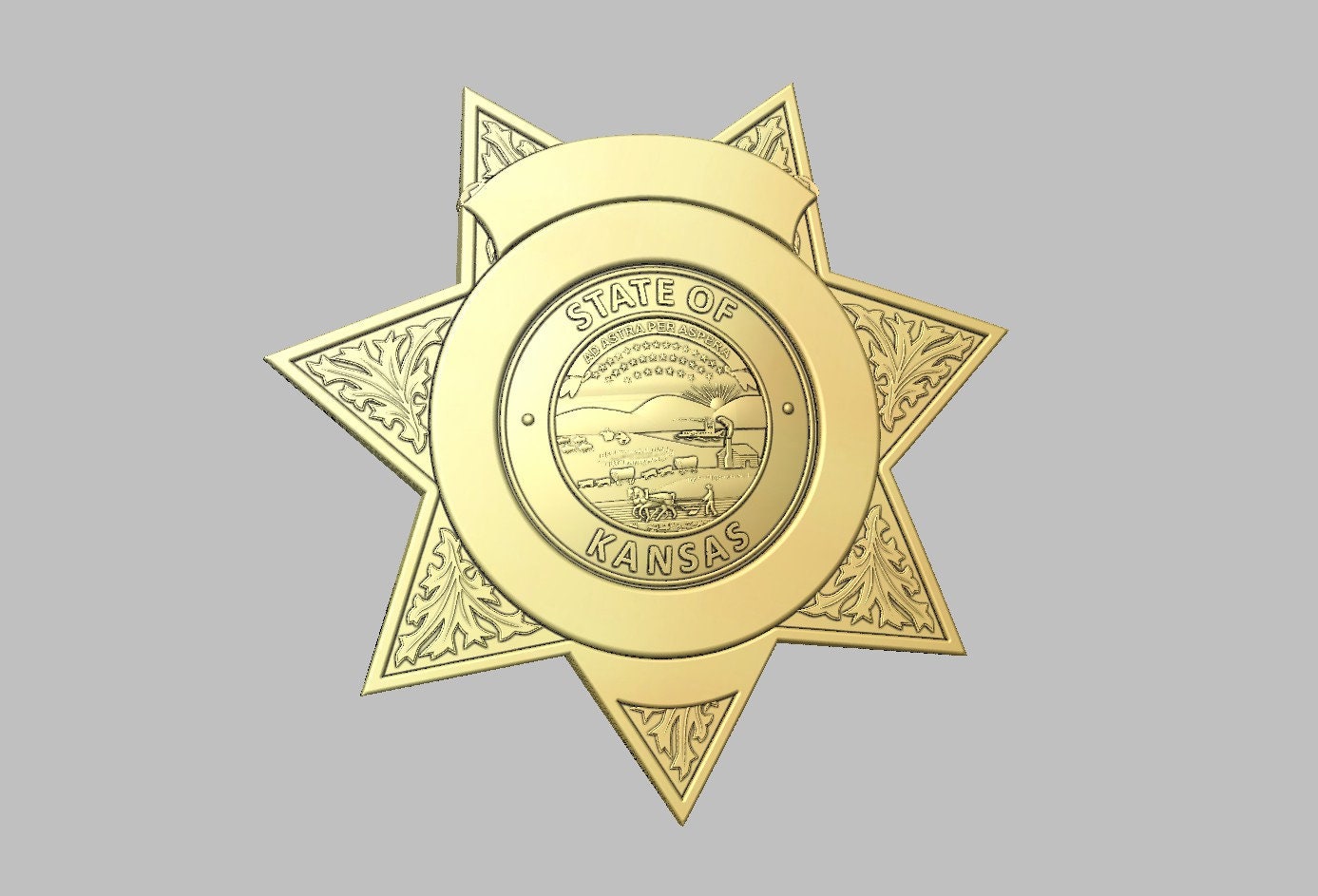 Perfect Fit Deputy Sheriff 6 PT Star Mini Badge Leather Key Ring