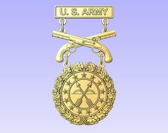 3d file CNC model - Excellence in Competition Bronze Pistol Badge - Digital file download - not a physical item