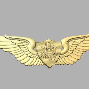 3d file CNC model -  Crewman Aviator Wings- Digital file download - not a physical item