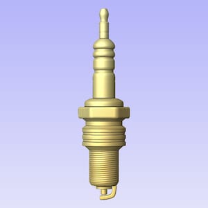 3d file CNC model - Spark Plug - Digital file download - not a physical item