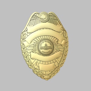3d file CNC model - Police -  Frankfort Kentucky Police Badge- Digital file download - not a physical item