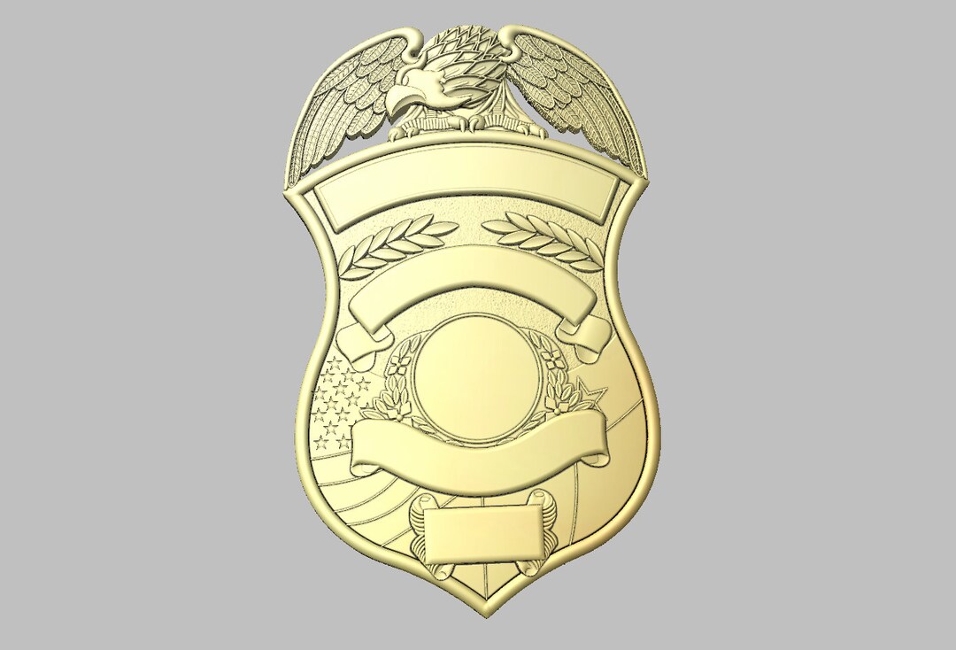 3d File CNC Model - Badge Type 60- Digital File Download - Not a ...