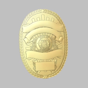 3d file CNC model - Police -  Oval Badge with Missouri State Seal- Digital file download - not a physical item