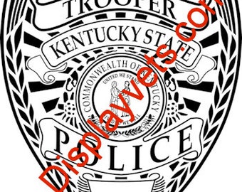 Kentucky State Police Badge - vector DXF, AI and SVG file - Digital file - Cricut version included