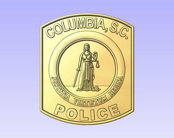 Columbia SC Patch - 3d file CNC model-- Digital file download
