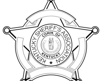 Kentucky Sheriff 5 puntos estrella insignia vector DXF, AI y SVG archivo - Archivo digital - Versión Cricut incluida
