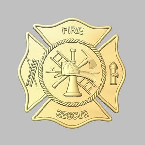 Fire Department Maltese cross - 3d file CNC model- Digital file download - not a physical item