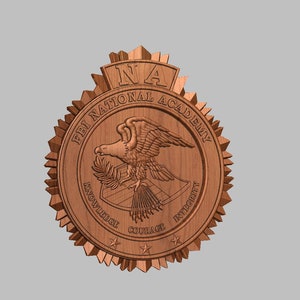 FBI National Academy logo 3d file STL Digital file download not a physical item image 2