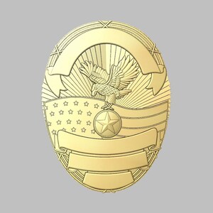 3d file CNC model - Police - Badge Type 55- Digital file download - not a physical item