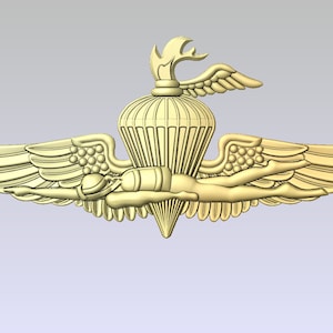 3d file CNC model - Force Recon Badge - Digital file download - not a physical item