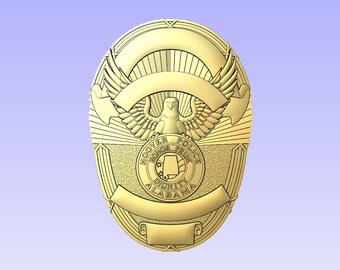 3d file CNC model - Hoover AL Badge - Digital file download - not a physical item