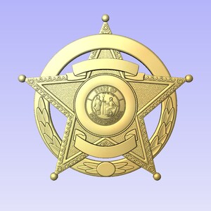 North Carolina 5 point Star - 3d file CNC model- Digital file download - not a physical item