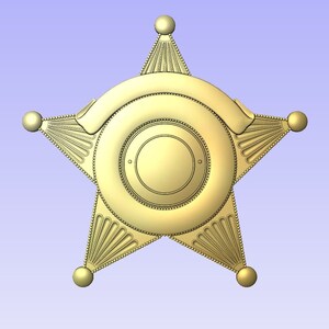 Badge Type 79 - 3d file CNC model - Police- Digital file download - not a physical item