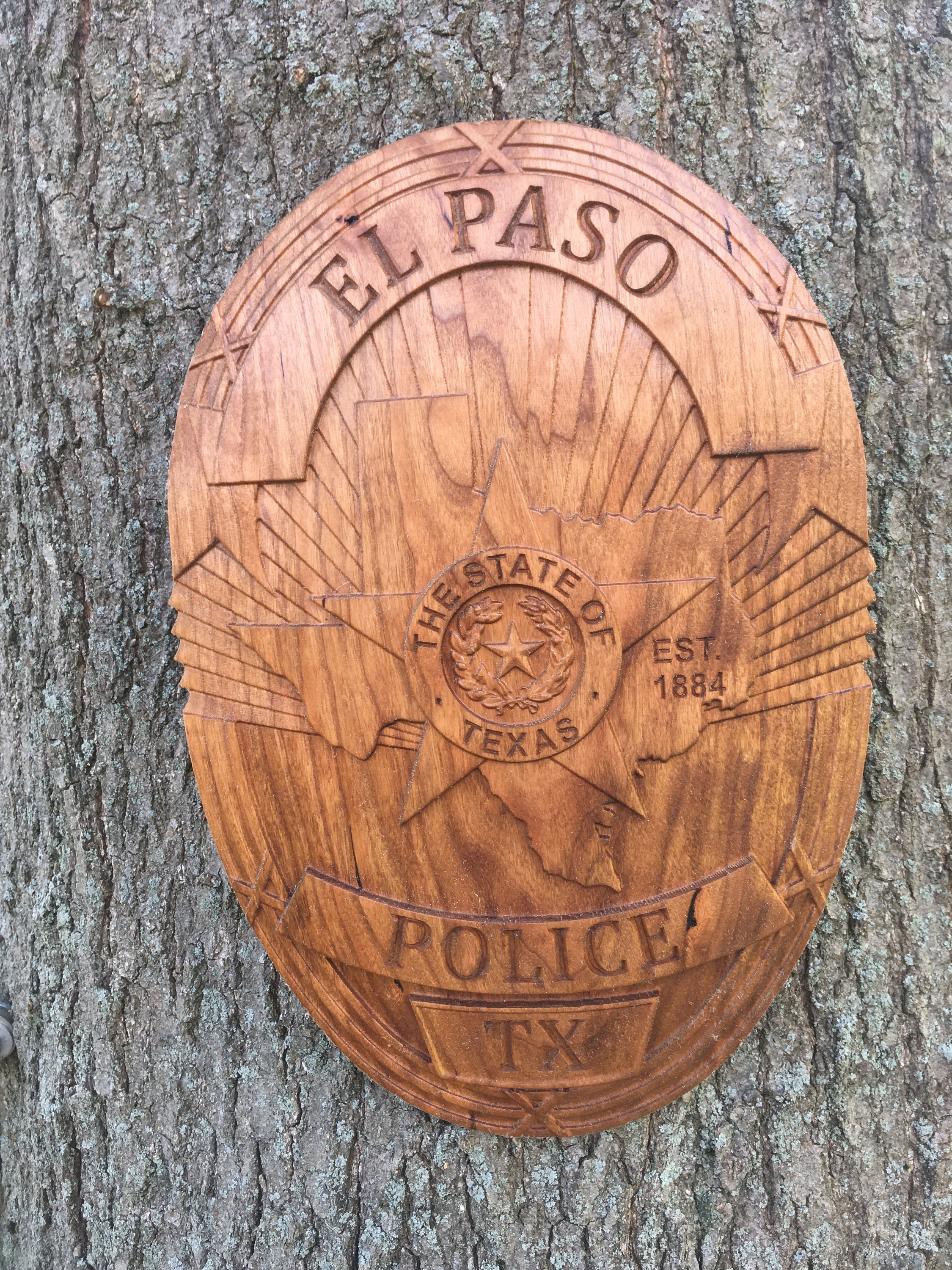 El Paso Texas Police Badge Plaque Etsy