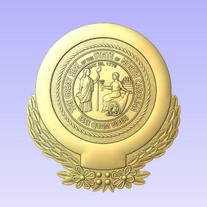 3d file CNC model - Police - Fire - North Carolina Parks Badge - Digital file download - not a physical item