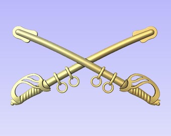 3d file CNC model - CAV Branch Insignia- Digital file download - not a physical item