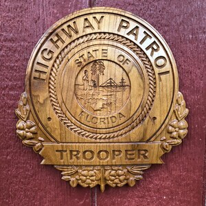 Florida State Trooper badge plaque