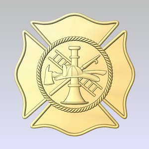 Fire Department Maltese cross - 3d file CNC model- Digital file download - not a physical item