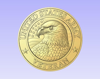 Eagle US Army Veteran plaque - Digital file download - not a physical item