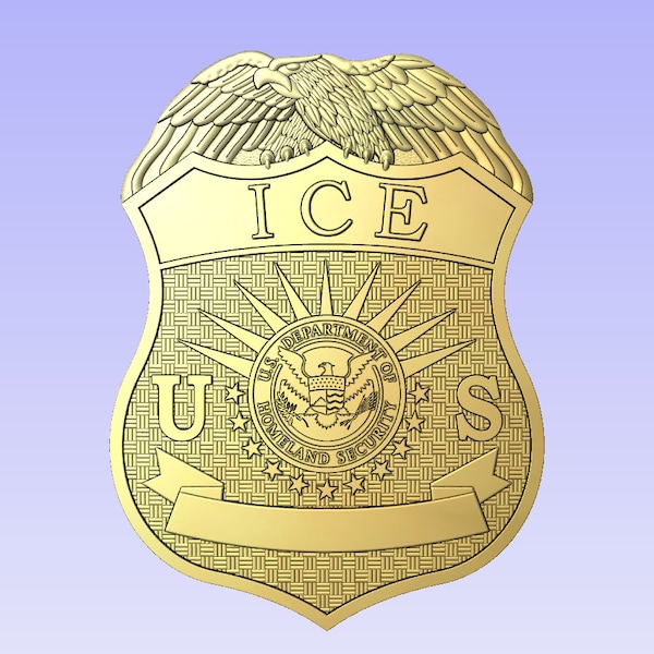 3d file CNC model - ICE Badge- Digital file download - not a physical item