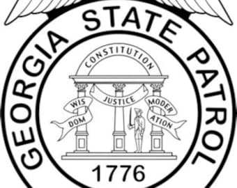 Georgia State Police badge - vector DXF, AI and SVG file - Digital file - Cricut users see note in description