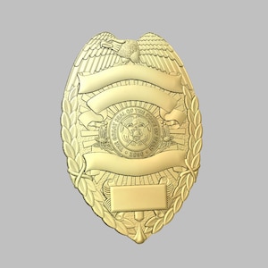 3d file CNC model - Police -  Utah Police Badge- Digital file download - not a physical item