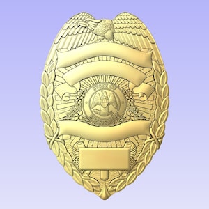 3d file CNC model - Police -  Mississippi Badge Type 61- Digital file download - not a physical item