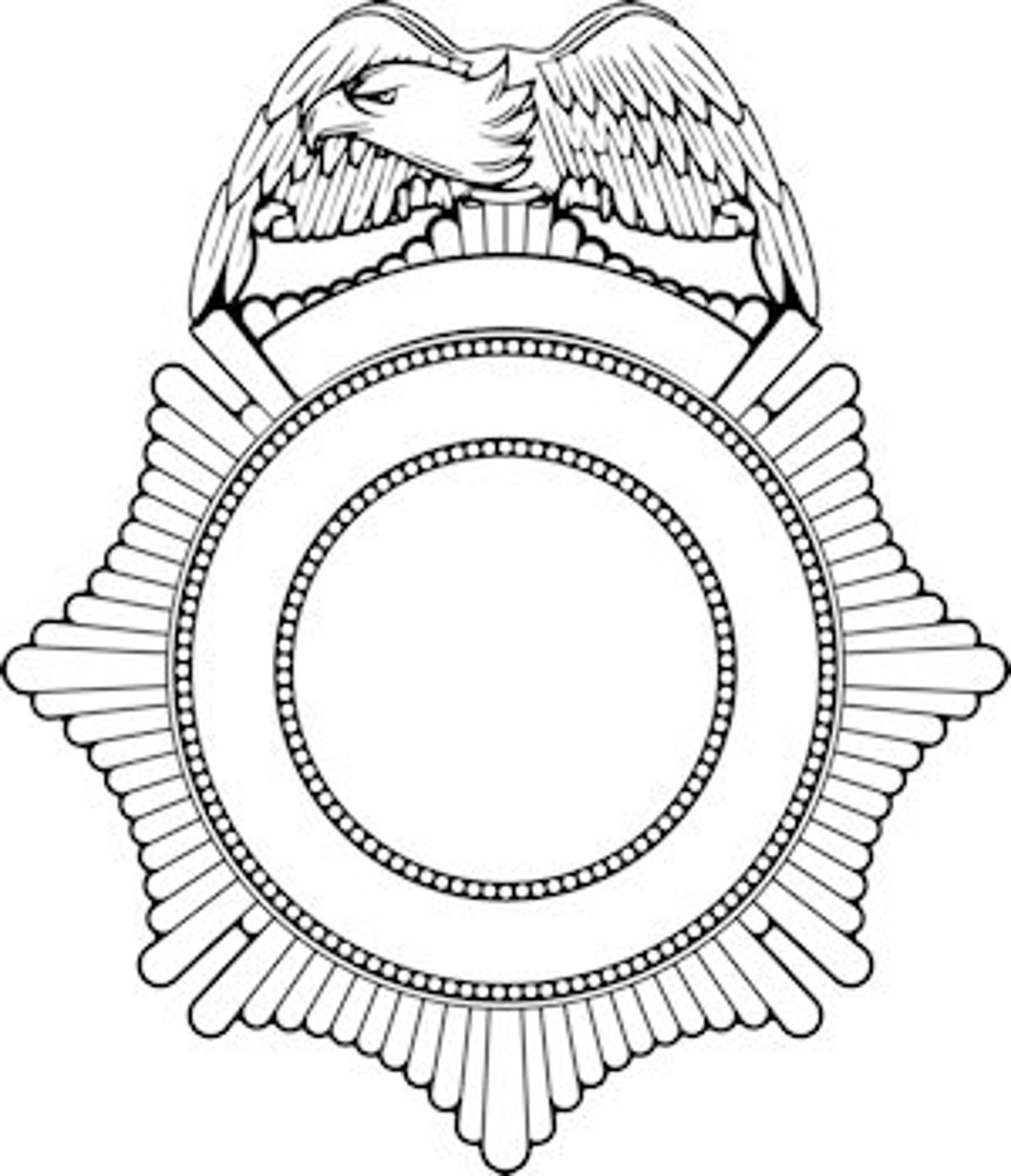 Eagle on Top Police Badge Vector DXF AI and SVG File - Etsy Australia