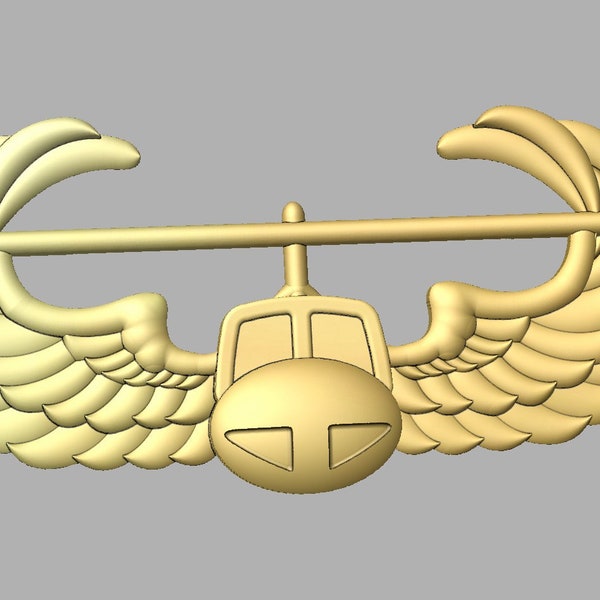 3d file CNC model -  Air Assault Badge- Digital file download - not a physical item