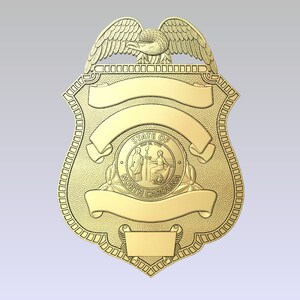 North Carolina Eagle on Top Badge Version 3 - 3d file CNC model- Digital file download - not a physical item