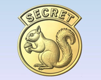 Secret Squirrel patch - Digital file download - not a physical item