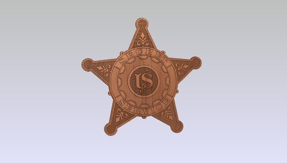 3d File CNC Model - U.S. Secret Service Badge- Digital File