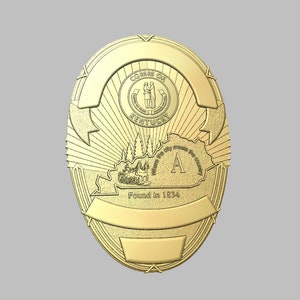 3d file CNC model -City Of Alexandria Kentucky Police Badge- Digital file download - not a physical item