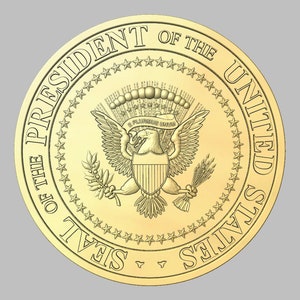 3d file CNC model - Seal of the United States President- Digital file download - not a physical item