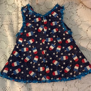 Patriotic 4th of July 18” Doll Dress