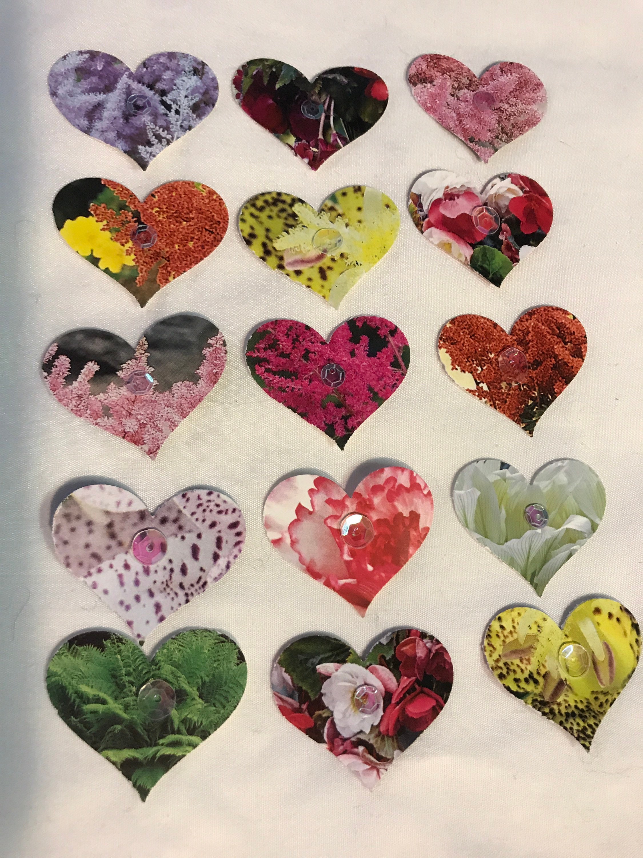34 Recycled Crafts For Kids 27 Recycled Paper Heart Cutouts for Paper Crafting, Card Making,…