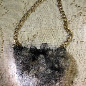 Faux Fur Persian Lamb Purse Handbag for 18” Doll