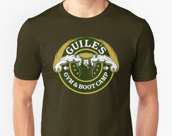 Guile's Gym & Boot Camp - Street Fighter workout gym T-shirt