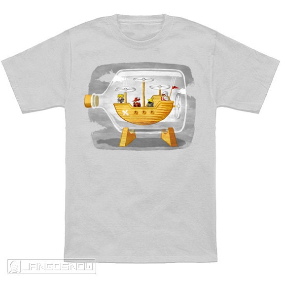 Airship in a Bottle Final Fantasy Tee Etsy