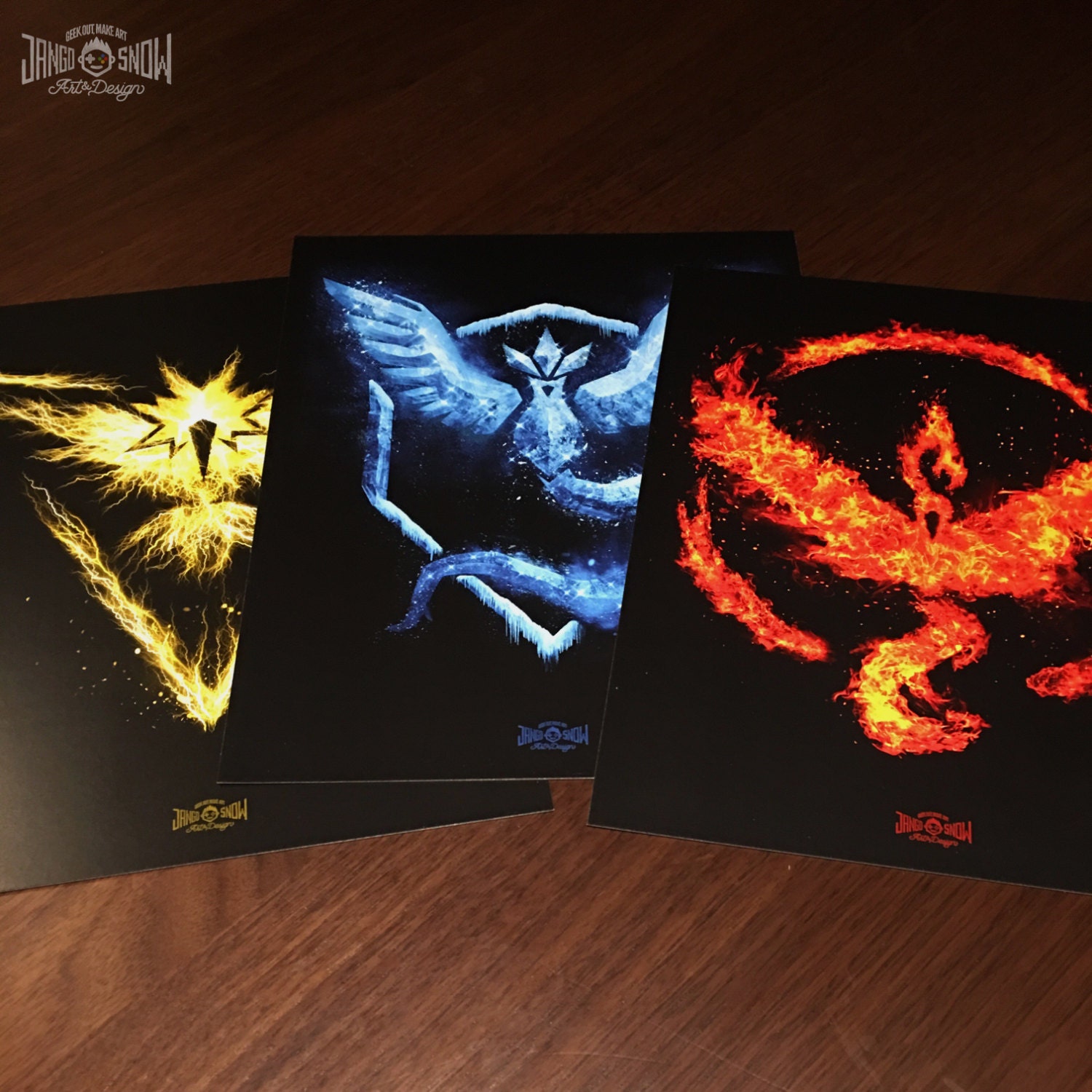 Pokemon Art Prints 8 X 10 Team Mystic Valor Instinct Legendary ..., حجم الصورة 1500x1500