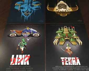 Retrogaming Art Prints 8" x 10" or 11" x 14" - Final Fantasy VI / Legend of Zelda / Shovel Knight / Chrono Trigger / gamer geek pop art