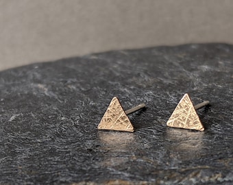 NEW- Gold Shimmer Triangle Studs