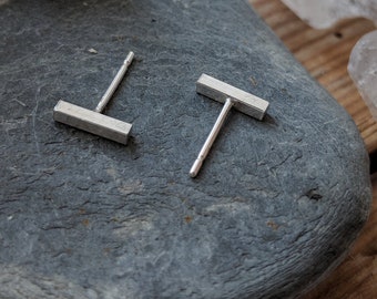 Silver BAR Studs