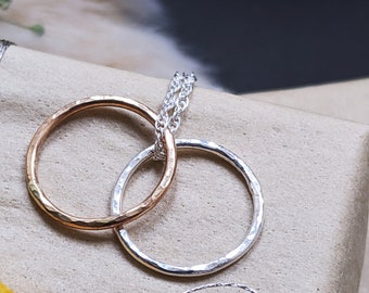 NEW Silver&Gold Hoop necklace